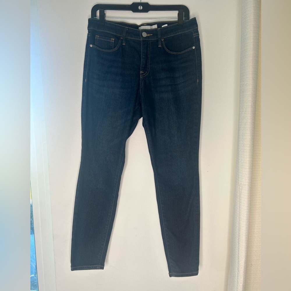 Athleta Sculptek Skinny Jeans Midnight Blue Denim Jeans Womens Size 10P Athletic - Picture 6 of 14